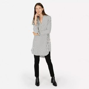 Everlane Silk Striped Shirt Dress 4